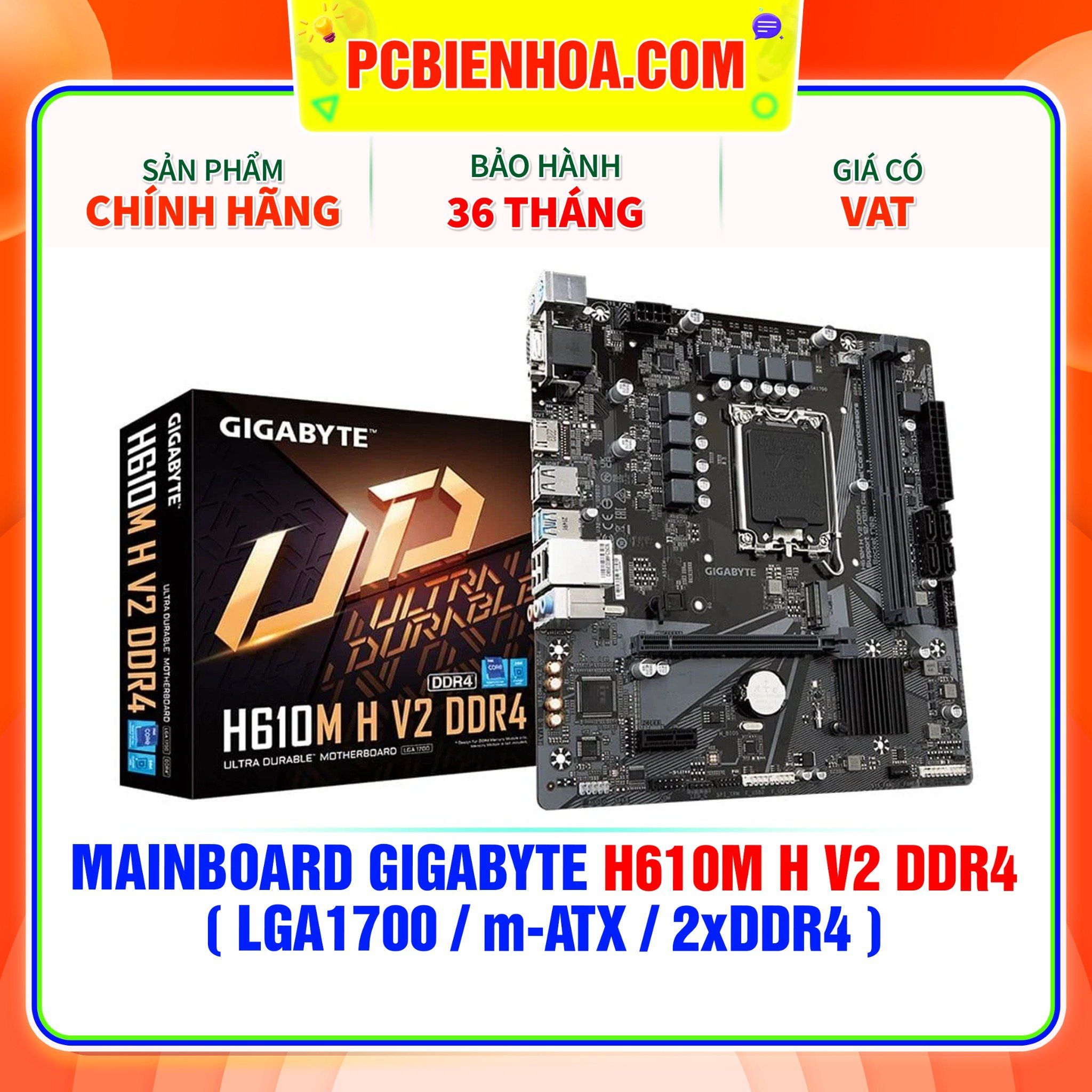  MAINBOARD GIGABYTE H610M H V2 DDR4 ( LGA1700 / m-ATX / 2xDDR4 ) 
