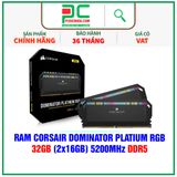  RAM CORSAIR DOMINATOR PLATINUM RGB BLACK 32GB (2X16GB) 5200MHZ DDR5 