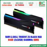  RAM G.SKILL TRIDENT Z5 BLACK RGB - 64GB (2x32GB) 6400MHz DDR5 Intel XMP (F5-6400J3239G32GX2-TZ5RK) 