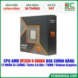  CPU AMD RYZEN 9 9900X BOX CHÍNH HÃNG ( 12 NHÂN 24 LUỒNG / Turbo 5.6 GHz / 76MB / Radeon Graphics ) 
