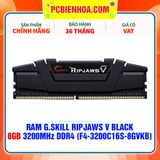  RAM G.SKILL RIPJAWS V BLACK 8GB 3200MHz DDR4 (F4-3200C16S-8GVKB) 