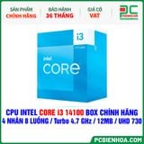  CPU Intel Core i3 14100 BOX CHÍNH HÃNG ( 4 NHÂN 8 LUỒNG / Turbo 4.7 GHz / 12MB / UHD Graphics 730 ) 