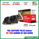  VGA SAPPHIRE PULSE Radeon RX 7600 GAMING OC 8GB GDDR6 (11324-01-20G) 