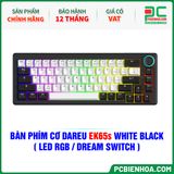  BÀN PHÍM CƠ DAREU EK65s WHITE BLACK ( LED RGB / DREAM SWITCH ) 