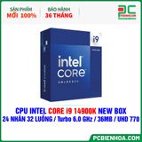  CPU Intel Core i9 14900K NEW BOX ( 24 NHÂN 32 LUỒNG / Turbo 6.0 GHz / 36MB / UHD Graphics 770 ) 
