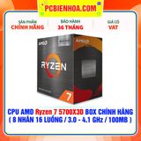  CPU AMD Ryzen 7 5700X3D BOX CHÍNH HÃNG ( 8 NHÂN 16 LUỒNG / 3.0 - 4.1 GHz / 100MB ) 