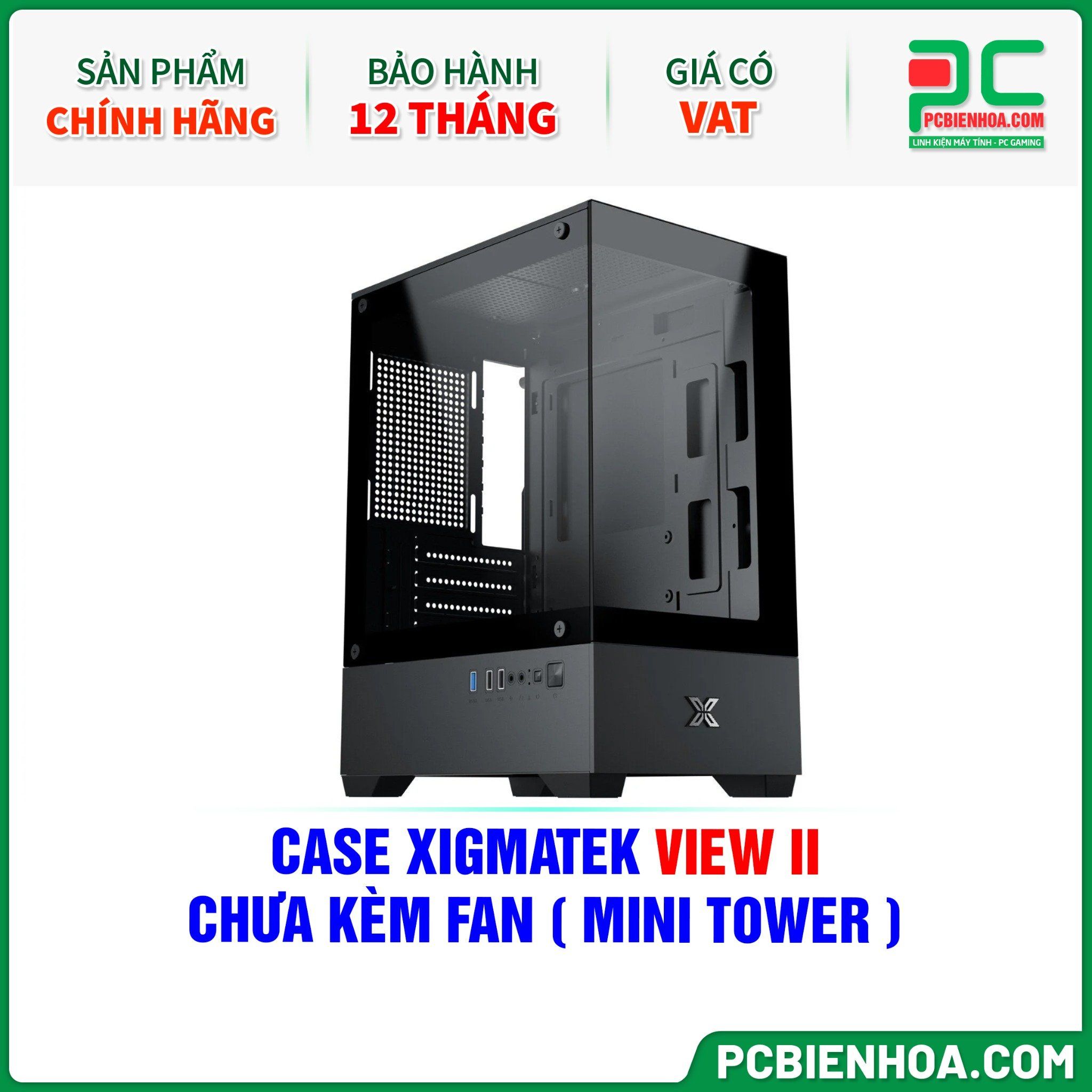  CASE XIGMATEK VIEW II - CHƯA KÈM FAN ( MINI TOWER - EN46223 ) 