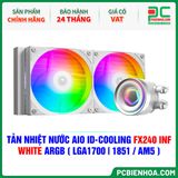  TẢN NHIỆT NƯỚC AIO ID-COOLING FX240 INF WHITE ARGB ( HỖ TRỢ SOCKET LGA1700|1851 / AM5 ) 