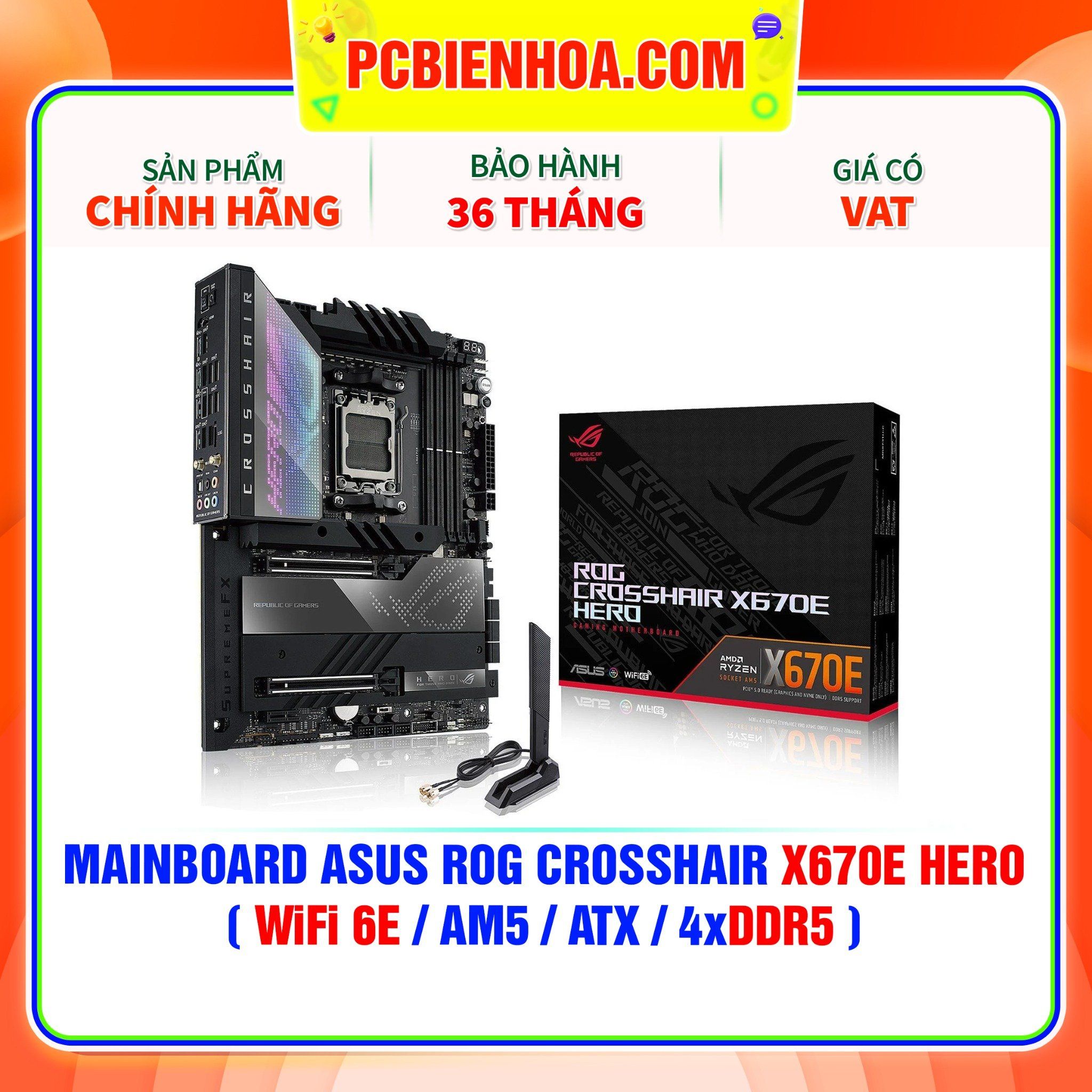  DDR5 - MAINBOARD ASUS ROG CROSSHAIR X670E HERO ( WiFi 6E / AM5 / ATX / 4xDDR5 ) 