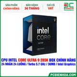  CPU Intel Core Ultra 9 285K BOX CHÍNH HÃNG ( 24 NHÂN 24 LUỒNG / 3.2 - 5.7 GHz / 36MB / Intel® Graphics ) 