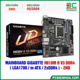  THANH LÝ - MAINBOARD GIGABYTE H610M H V3 DDR4 ( LGA1700 / m-ATX / 2xDDR4 ) - 2ND - BH 02/2028 ( ĐÃ QUA SỬ DỤNG ) 