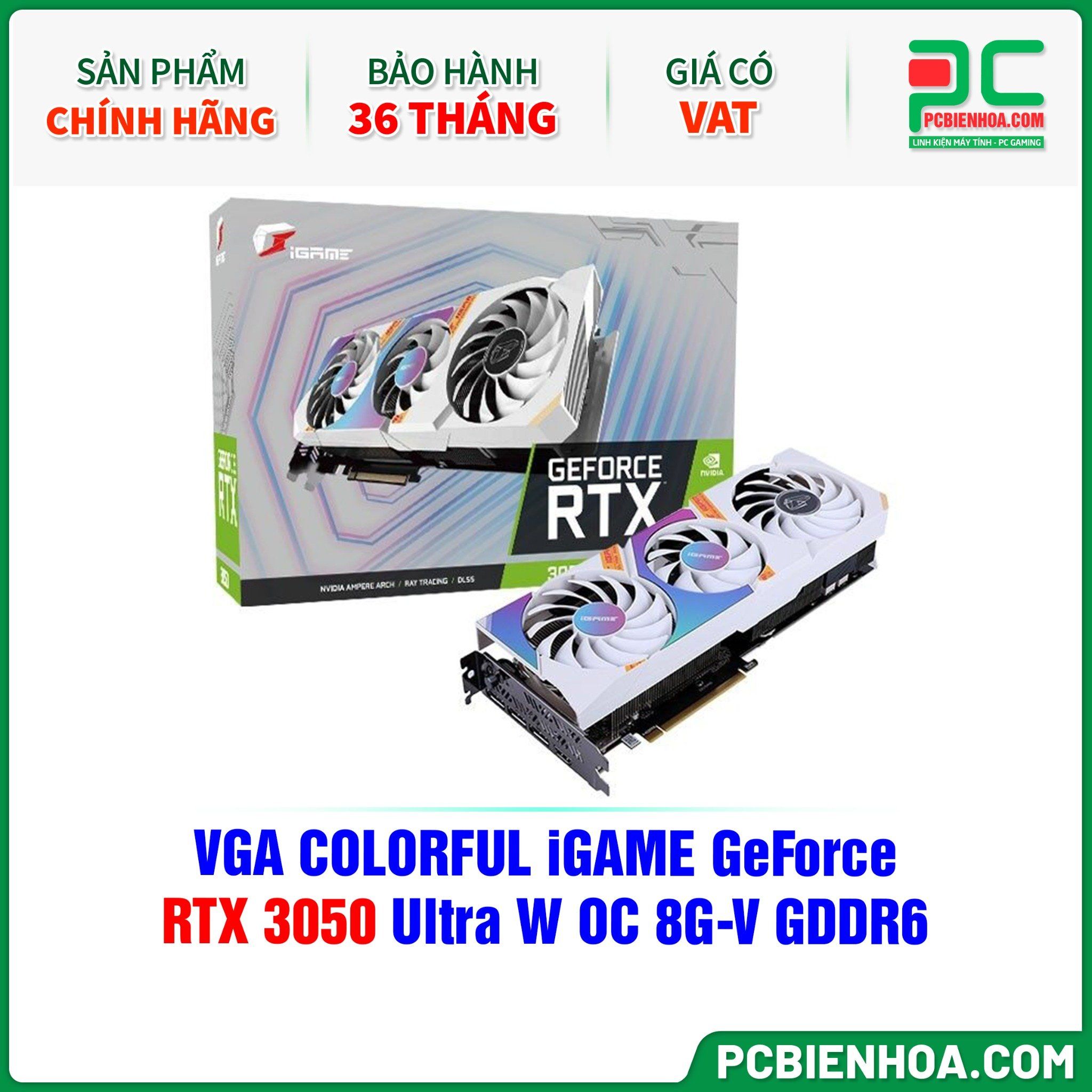  VGA COLORFUL iGAME GeForce RTX 3050 Ultra W OC 8G-V GDDR6 