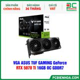  VGA ASUS TUF GAMING GeForce RTX 5070 Ti 16GB OC GDDR7 ( TUF-RTX5070TI-O16G-GAMING ) 