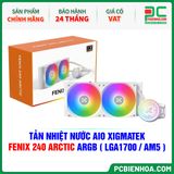  TẢN NHIỆT NƯỚC AIO XIGMATEK FENIX 240 ARCTIC ARGB ( HỖ TRỢ SOCKET LGA1700 / AM5 - EN42942 ) 