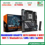  DDR5 - MAINBOARD GIGABYTE X870 GAMING X WIFI7 ( WiFi 7 / Bluetooth 5.4 / AM5 / ATX / 4xDDR5 ) 