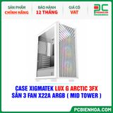  THANH LÝ - CASE XIGMATEK LUX G ARCTIC 3FX - SẴN 3 FAN X22A ARGB ( MID TOWER - EN48717 ) 