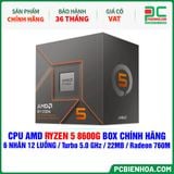  CPU AMD Ryzen 5 8600G BOX CHÍNH HÃNG ( 6 NHÂN 12 LUỒNG / Turbo 5.0 GHz / 22MB / Radeon 760M ) 