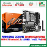  DDR5 - MAINBOARD GIGABYTE B860M DS3H WIFI6E ( WiFi 6E / Bluetooth 5.3 / LGA1851 / m-ATX / 4xDDR5 ) 