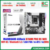  DDR5 - MAINBOARD ASRock B760M PRO RS WIFI ( WiFi 6E / Bluetooth 5.3 / LGA1700 / m-ATX / 4xDDR5 ) 