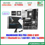  DDR5 - MAINBOARD MSI PRO Z890-S WIFI ( WiFi 7 / Bluetooth 5.4 / LGA1851 / ATX / 4xDDR5 ) 