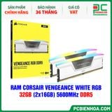  RAM CORSAIR VENGEANCE WHITE RGB - 32GB (2x16GB) 5600MHz DDR5 