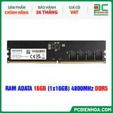  RAM ADATA 16GB (1x16GB) 4800MHz DDR5 ( AD5U480016G-B ) 