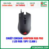  CHUỘT CORSAIR HARPOON RGB PRO ( LED RGB / DPI 12.000 ) 