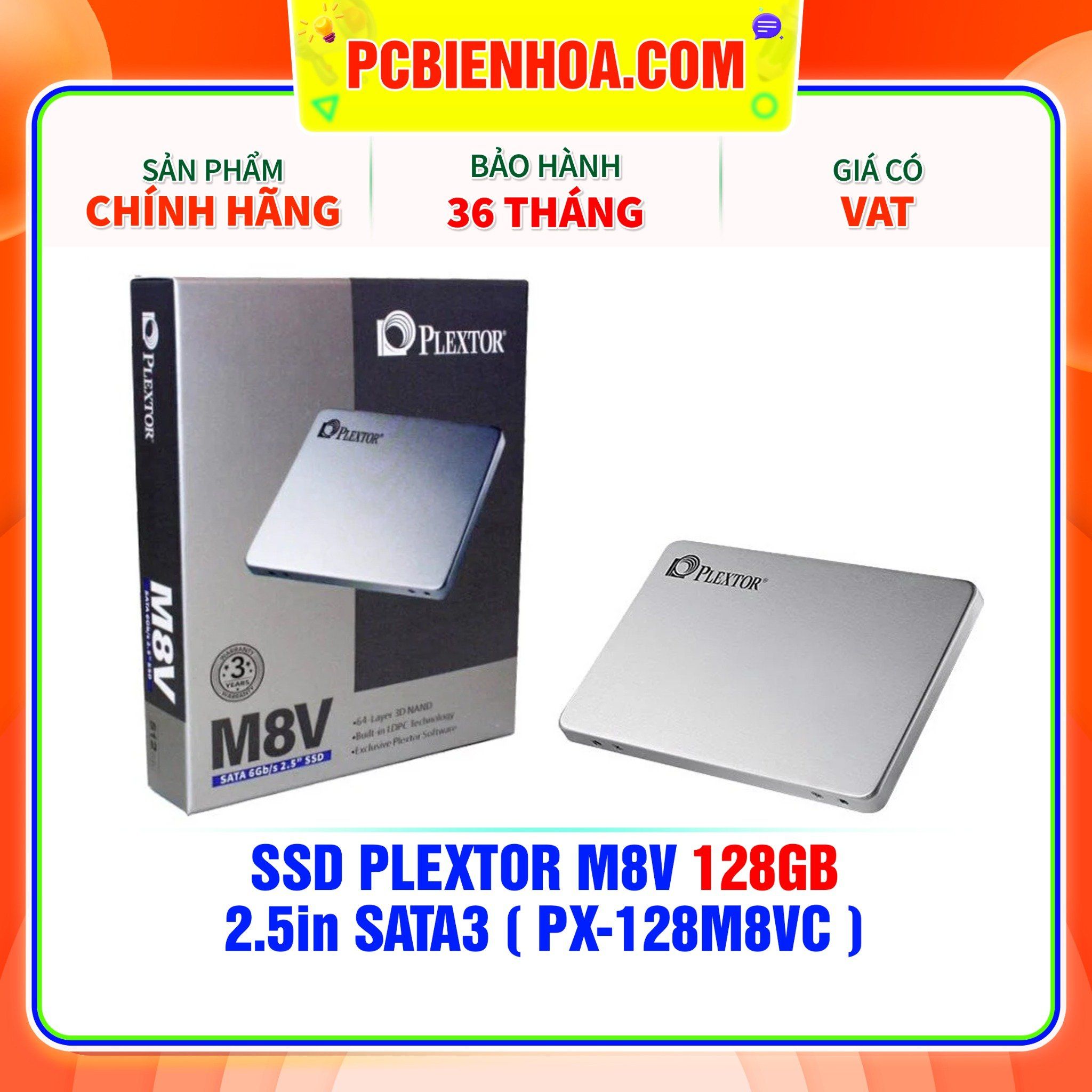  SSD PLEXTOR M8V 128GB - 2.5in SATA3 ( PX-128M8VC ) 