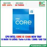  CPU INTEL CORE i5 13400 NEW TRAY - CHƯA KÈM TẢN NHIỆT ( 10 NHÂN 16 LUỒNG / Turbo 4.6 GHz / 20MB / UHD GRAPHICS 730 ) 