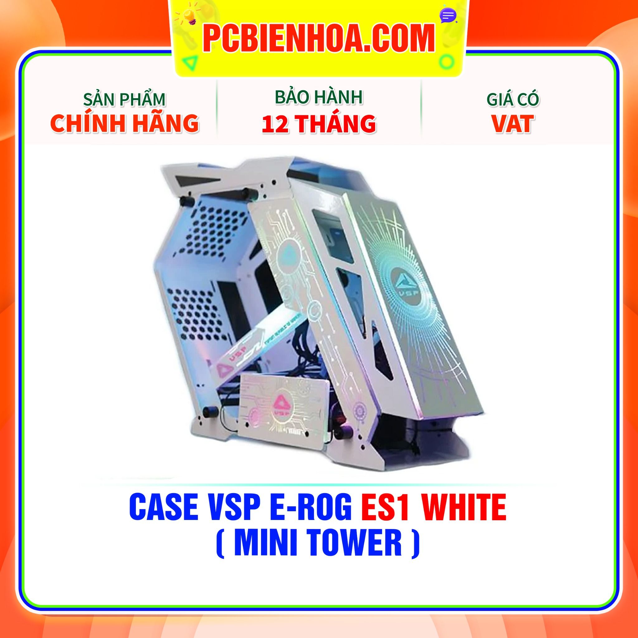  CASE VSP E-ROG ES1 WHITE ( MINI TOWER ) 