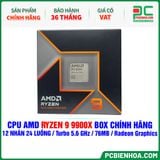  CPU AMD RYZEN 9 9900X BOX CHÍNH HÃNG ( 12 NHÂN 24 LUỒNG / Turbo 5.6 GHz / 76MB / Radeon Graphics ) 