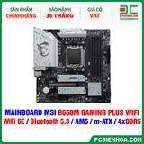  DDR5 - MAINBOARD MSI B650M GAMING PLUS WIFI ( WiFi 6E / Bluetooth 5.3 / AM5 / m-ATX / 4xDDR5 ) 