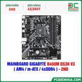  THANH LÝ - MAINBOARD GIGABYTE B450M DS3H V3 ( AM4 / m-ATX / 4xDDR4 ) - 2ND - BH 12/2027 ( ĐÃ QUA SỬ DỤNG ) 