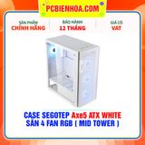  CASE SEGOTEP Axe5 ATX WHITE - SẴN 4 FAN RGB ( MID TOWER ) 