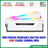  RAM CORSAIR VENGEANCE RGB PRO WHITE 16GB (2x8GB) 3200MHz DDR4 (CMW16GX4M2E3200C16W) 