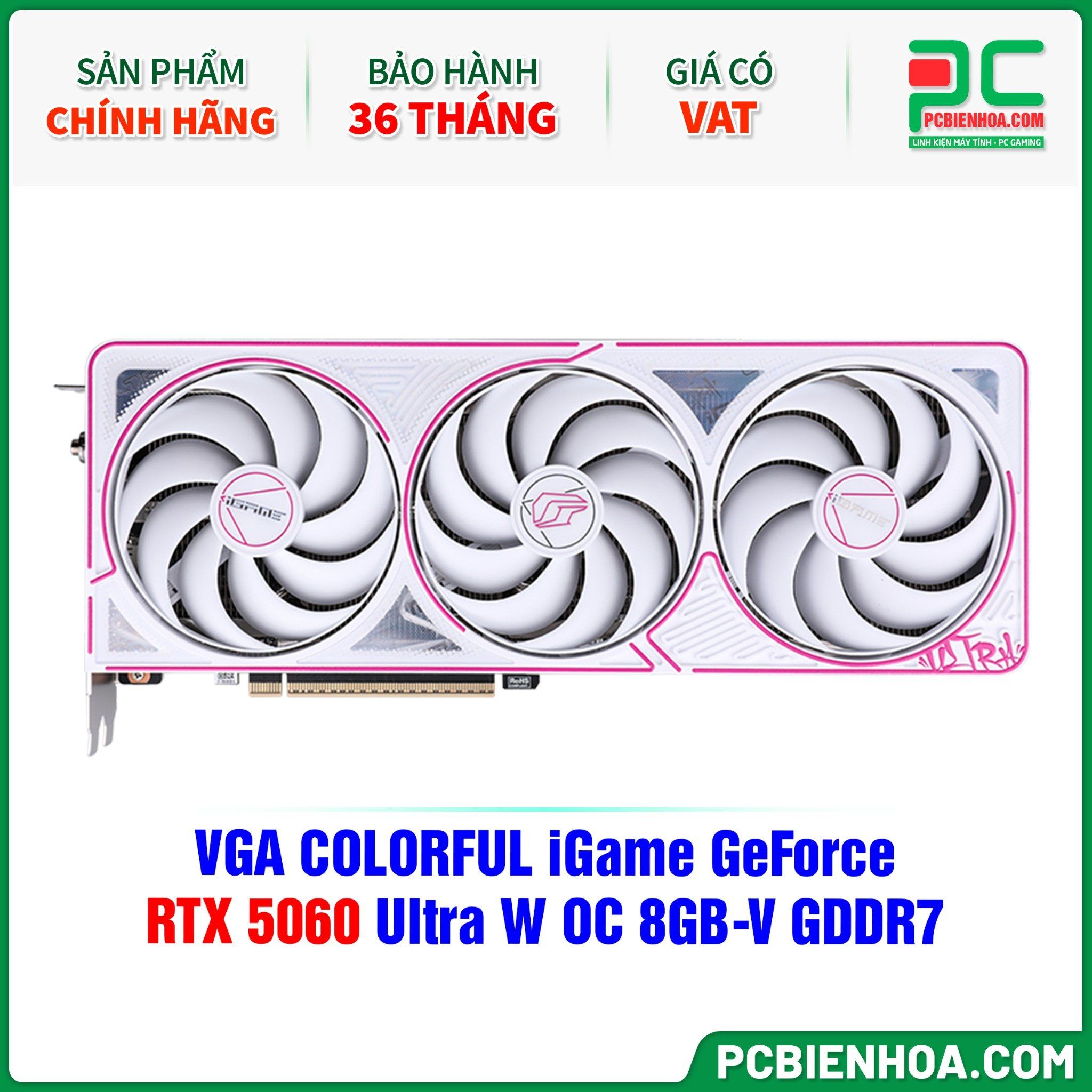  VGA COLORFUL iGame GeForce RTX 5060 Ultra W OC 8GB-V GDDR7 