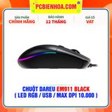  CHUỘT DAREU EM911 BLACK ( LED RGB / USB / MAX DPI 10.000 ) 