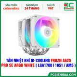  TẢN NHIỆT KHÍ ID-COOLING FROZN A620 PRO SE ARGB WHITE ( HỖ TRỢ SOCKET LGA1700|1851 / AM5 ) 