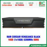  RAM CORSAIR VENGEANCE BLACK - 16GB (1x16GB) 5200MHz DDR5 
