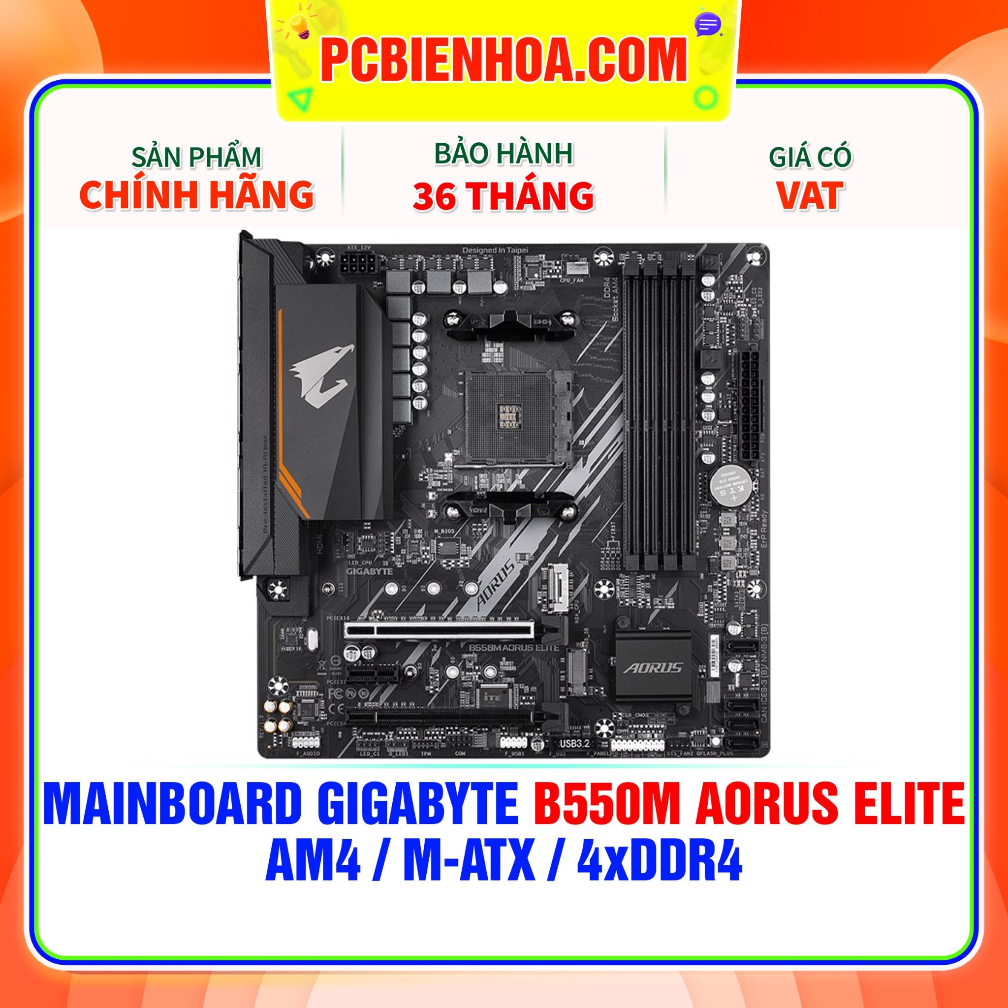  MAINBOARD GIGABYTE B550M AORUS ELITE ( AM4 / m-ATX / 4xDDR4 ) 