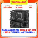  MAINBOARD MSI PRO B760M-A WIFI DDR4 ( WiFi 6E / LGA1700 / m-ATX / 4xDDR4 ) 