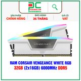  RAM CORSAIR VENGEANCE WHITE RGB 32GB (2x16GB) 6000MHz DDR5 (CMH32GX5M2E6000C36W) 