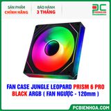  FAN CASE JUNGLE LEOPARD PRISM 6 PRO BLACK ARGB ( FAN NGƯỢC - 120mm ) 