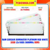  RAM CORSAIR DOMINATOR PLATINUM RGB WHITE 32GB (2x16GB) 5600MHz DDR5 ( CMT32GX5M2B5600C36W ) 