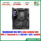  DDR5 - MAINBOARD MSI MPG Z890 CARBON WIFI ( WiFi 7 / Bluetooth 5.4 / LGA1851 / ATX / 4xDDR5 ) 