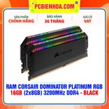  RAM CORSAIR DOMINATOR PLATINUM RGB 16GB (2x8GB) 3200MHz DDR4 - BLACK ( CMT16GX4M2C3200C16 ) 