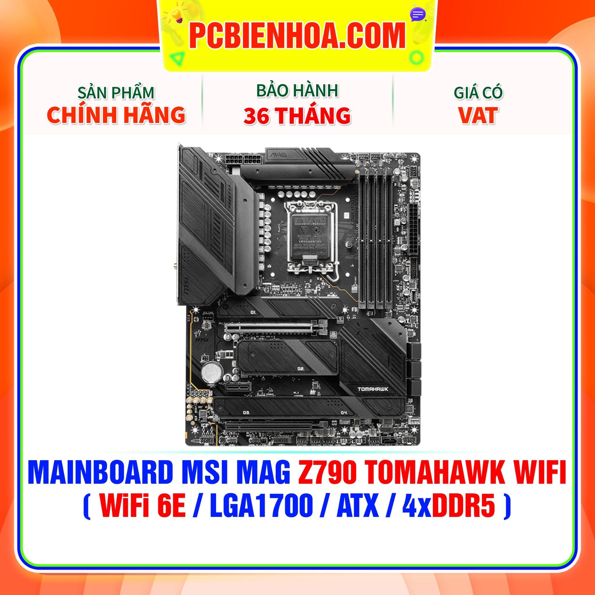  DDR5 - MAINBOARD MSI MAG Z790 TOMAHAWK WIFI ( WIFI 6E / LGA1700 / ATX / 4xDDR5 ) 