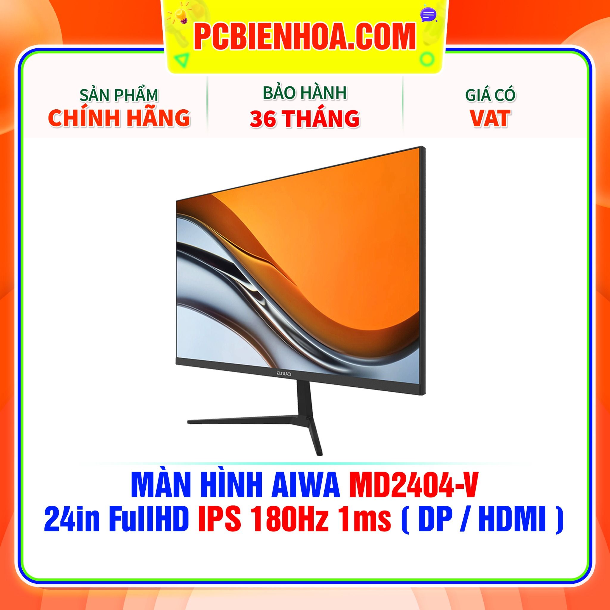  MÀN HÌNH AIWA MD2404-V 24in FullHD IPS 180Hz 1ms ( DP / HDMI ) 