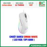 CHUỘT DAREU EM908 WHITE ( LED RGB / DPI 6000 ) 