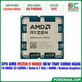  CPU AMD Ryzen 9 9950X NEW TRAY CHÍNH HÃNG ( 16 NHÂN 32 LUỒNG / Turbo 5.7 GHz / 80MB / Radeon Graphics ) 